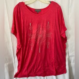 Time brand, pink top, size 2X